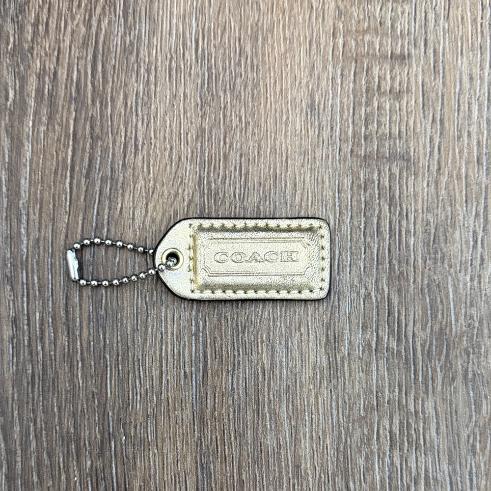 Coach Metallic Gold Tag